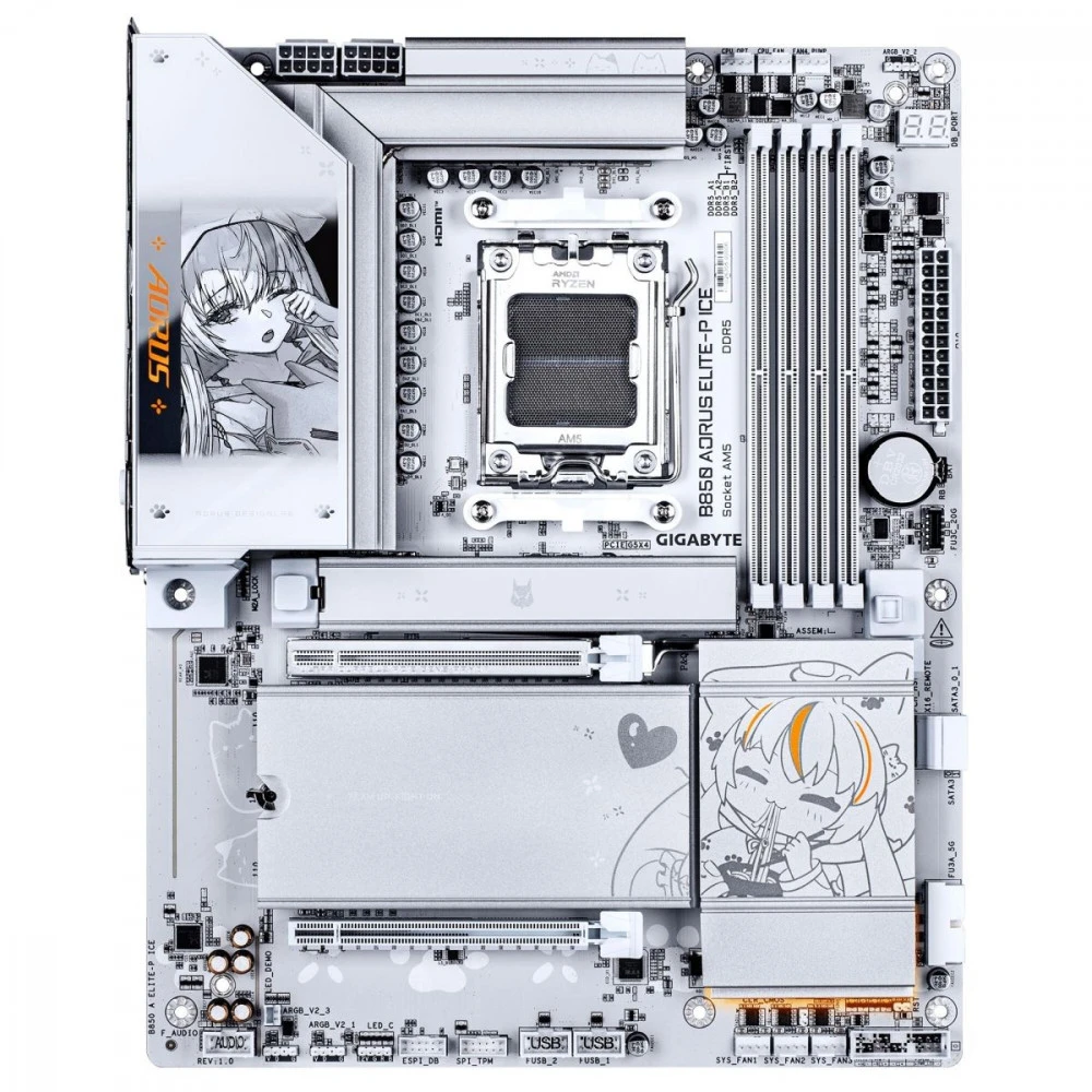 Материнская плата AORUS B850 AORUS ELITE-P ICE ATX, AMD AM5