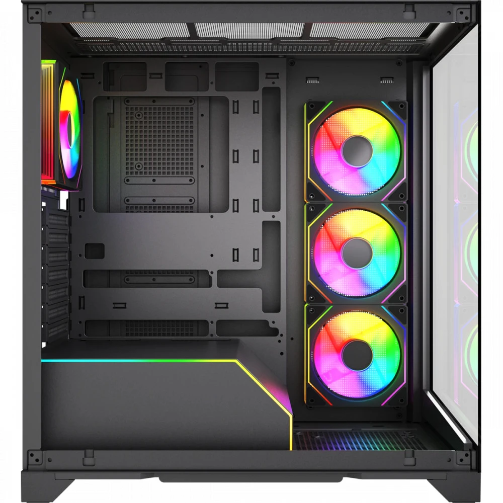 Корпус HSPD F550-TGBK-ARGB Black Mid-Tower