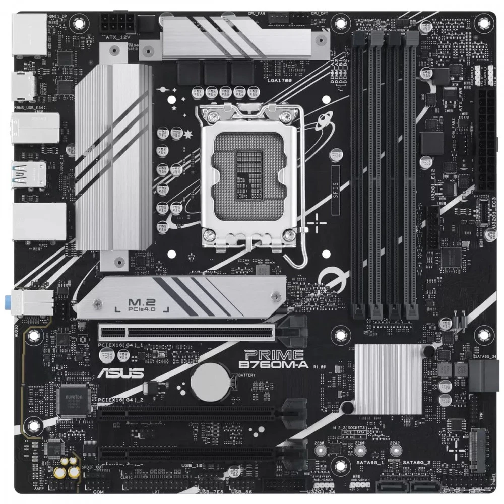 Материнская плата Asus PRIME B760M-A-CSM B760 90MB1EK0-M1EAYC Micro-ATX, LGA 1700