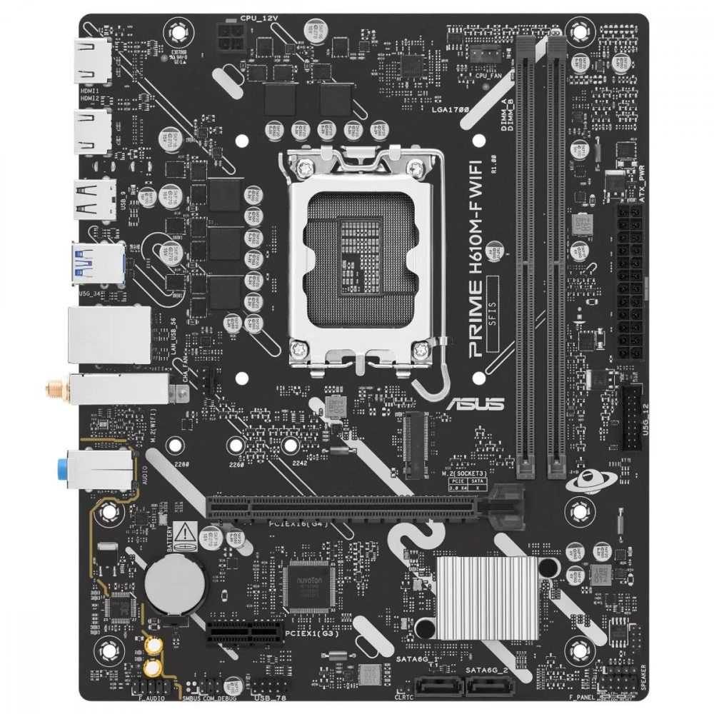Материнская плата Asus PRIME H610M-F WIFI H610 90MB1NS0-M0EAY0 Micro-ATX, LGA 1700