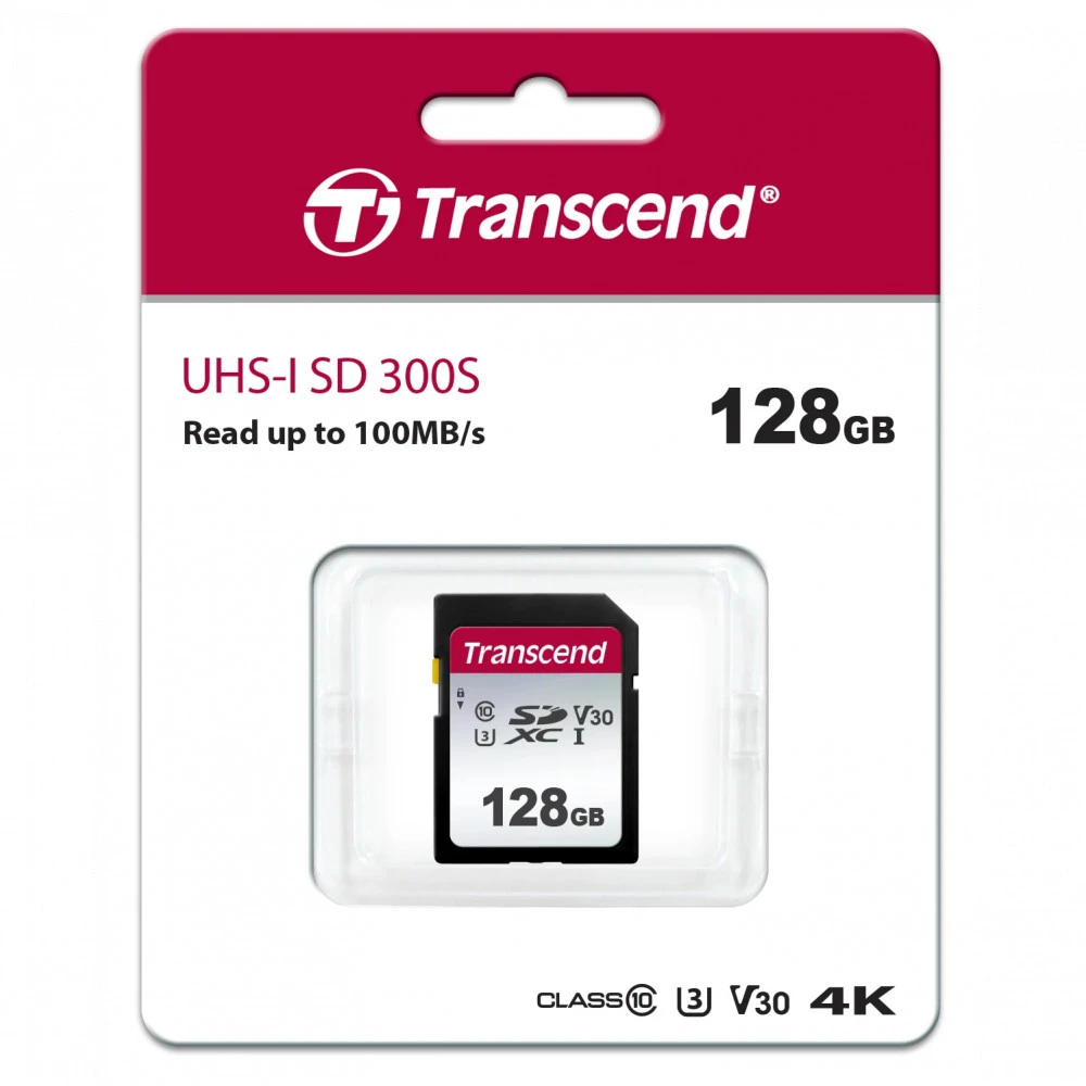 Флеш (Flash) карты Transcend SDXC Class 10 UHS-I U3 TS128GSDC300S 128 ГБ