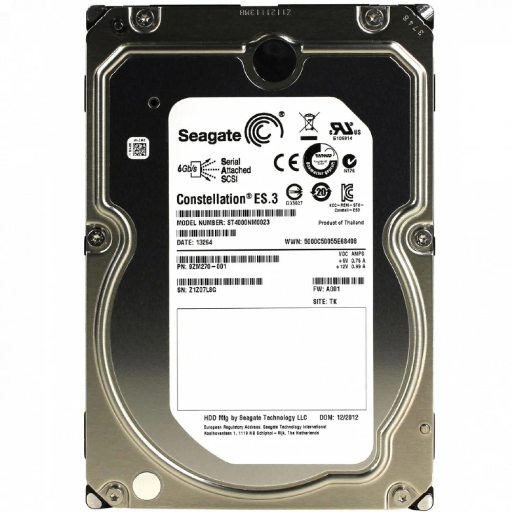 Серверный жесткий диск Seagate Constellation ES.3 ST4000NM0023 HDD, 3,5 LFF, 4 ТБ, SAS