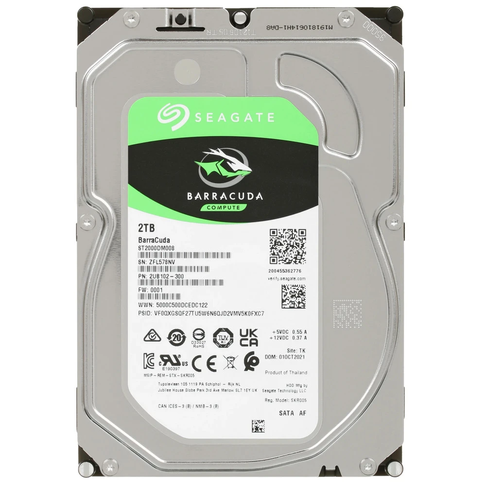 Жесткий диск Seagate ST2000DM008 HDD (классические), 2 ТБ, 3.5 дюйма, SATA