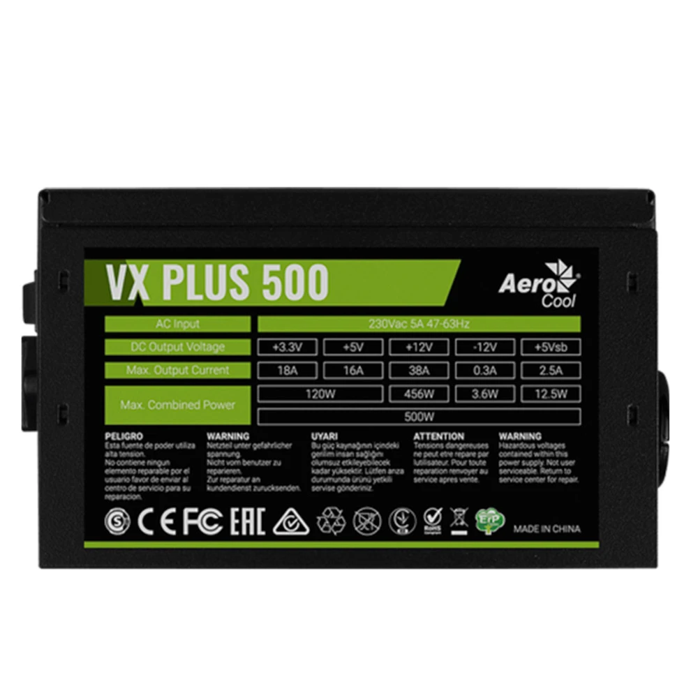 Блок питания Aerocool VX PLUS 500 500 Вт