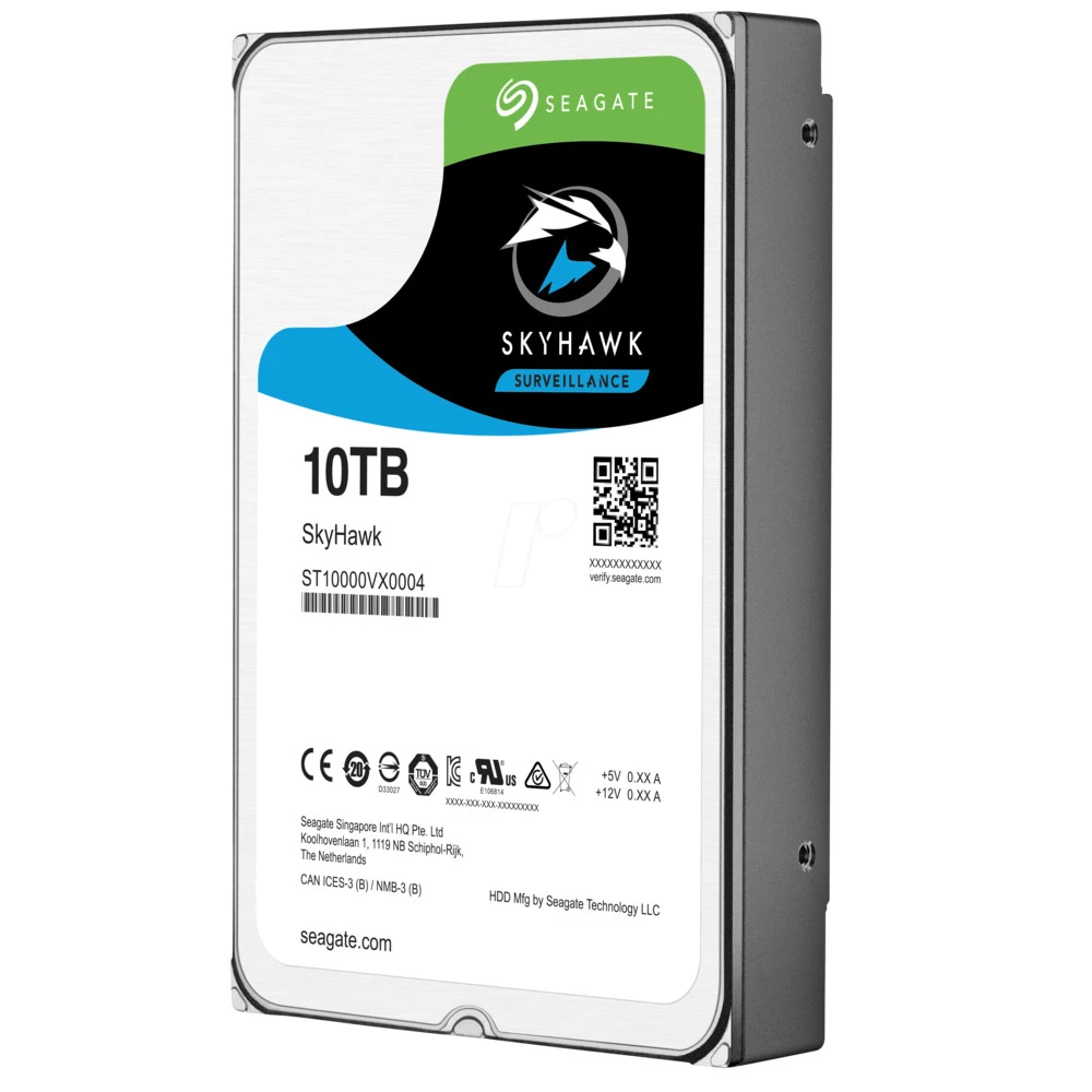 Жесткий диск Seagate SkyHawk 10TB SATA 3.5" 256Mb ST10000VX0004 HDD (классические), 10 ТБ, 3.5 дюйма, SATA