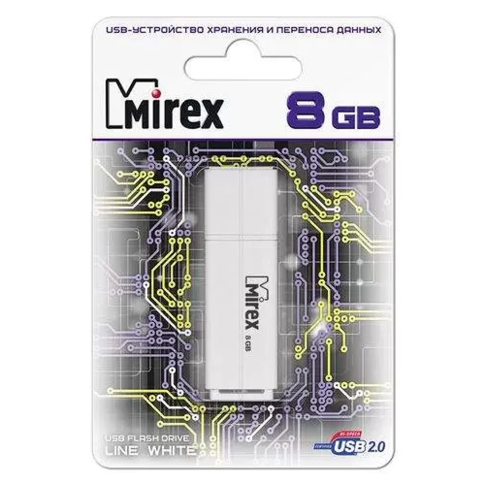 USB флешка (Flash) Mirex White 13600-FMULWH08 8 ГБ