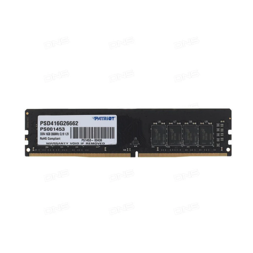 ОЗУ Patriot PSD416G26662 DIMM, DDR4, 16 Гб, 2666 МГц