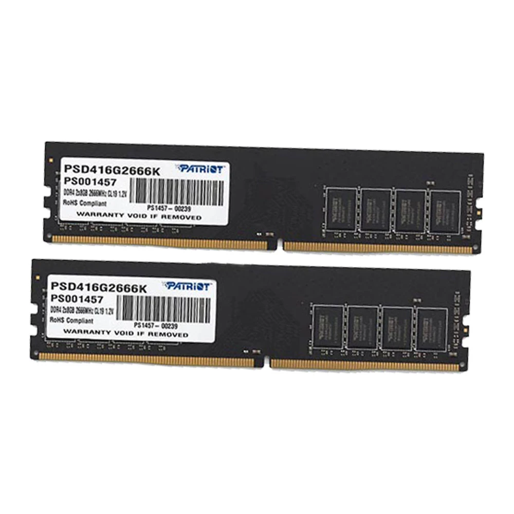ОЗУ Patriot Signature Line PSD416G2666K DIMM, DDR4, 16 Гб (2 х 8 Гб), 2666 МГц
