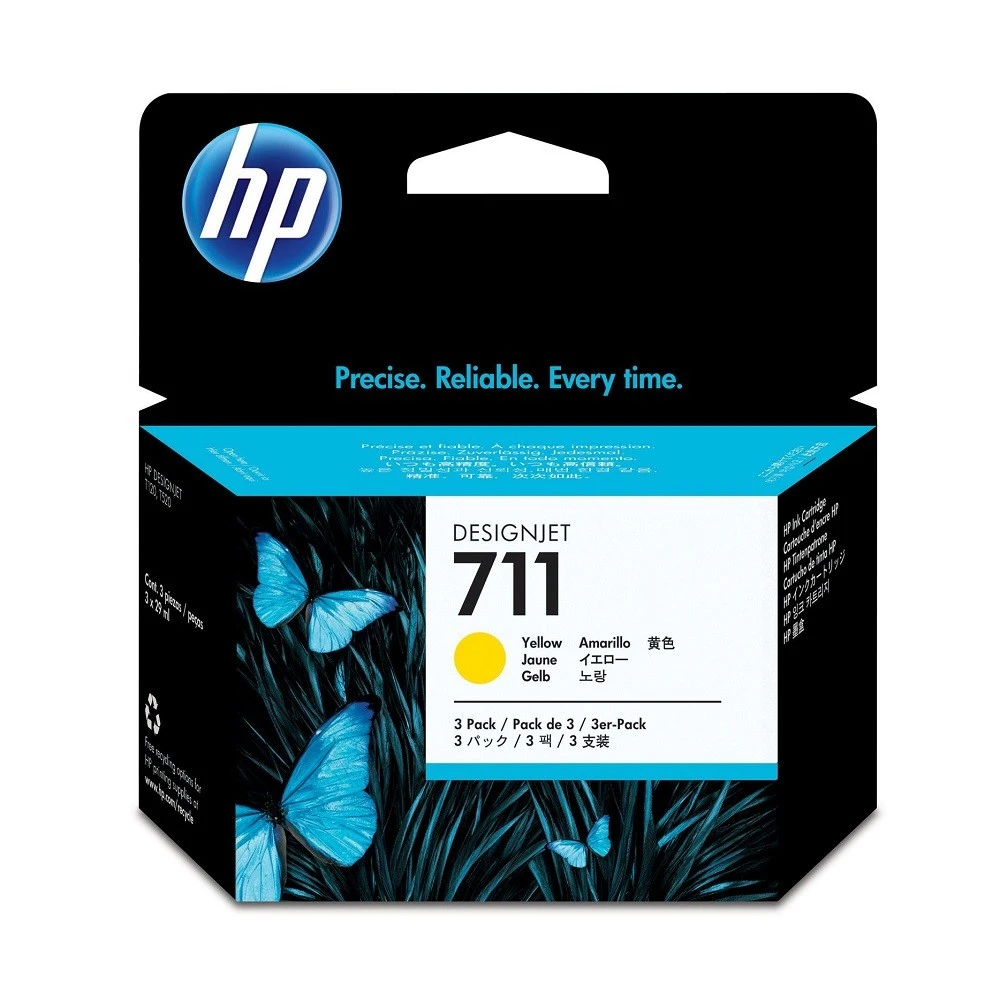Струйный картридж HP 711 упаковка из 3шт. желтые CZ136A