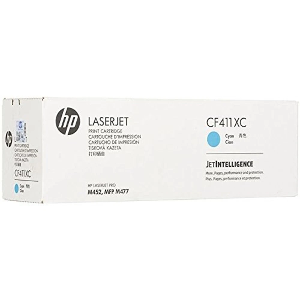 Картридж для плоттеров HP 410X CF411XC голубой для HP LJ Pro M452/M477
