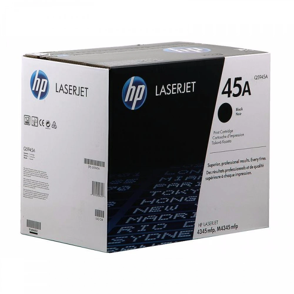 Лазерный картридж HP 45A, Оригинальный лазерный картридж HP LaserJet, Черный Q5945A
