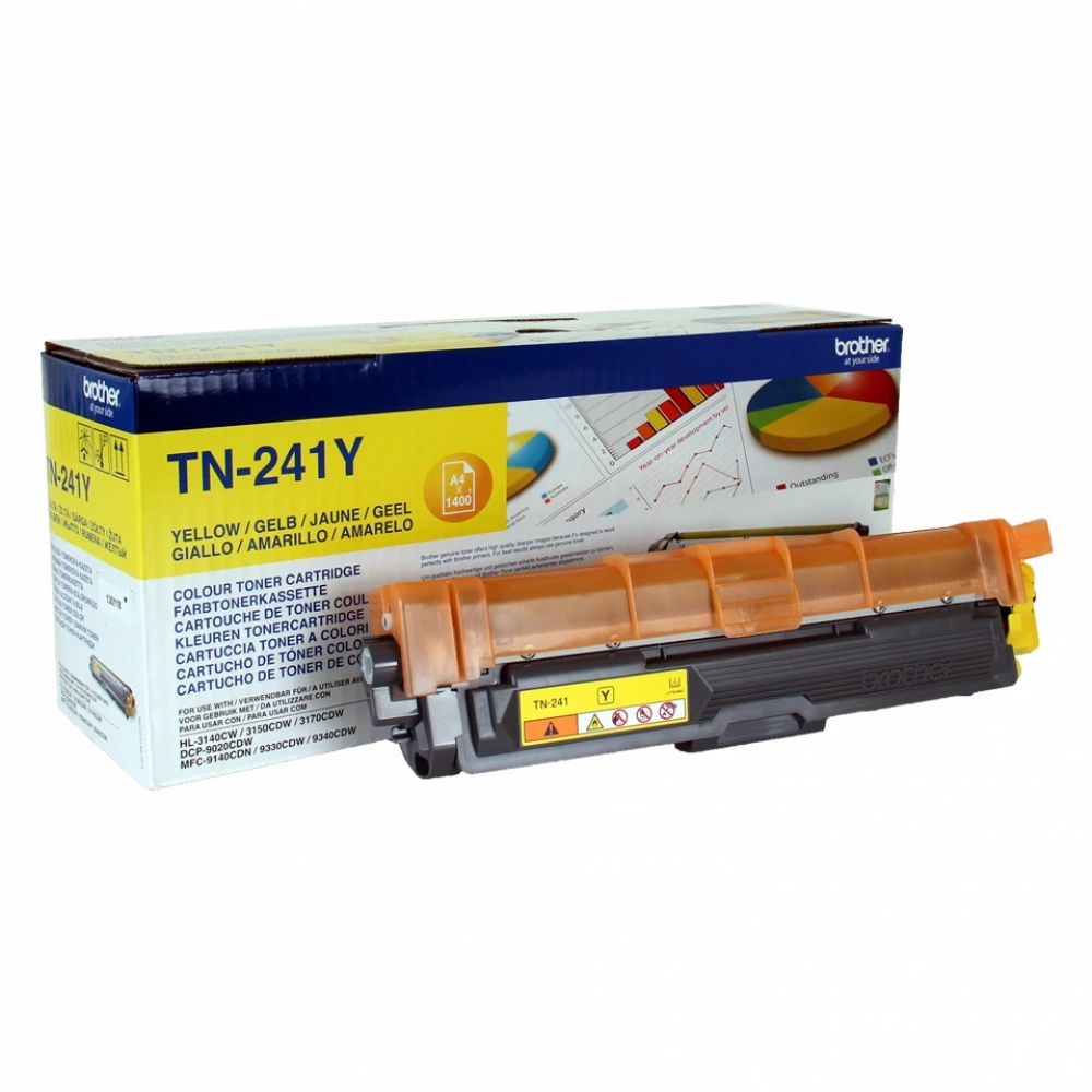 Тонер Brother TN241Y для HL-3140CW, HL-3170CDW, DCP9020CW, MFC-9330CDW жёлтый