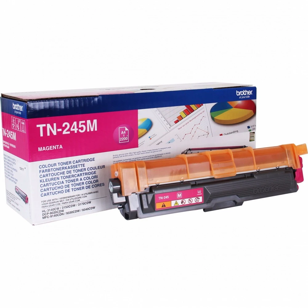 Тонер Brother TN245M повышенной ёмкости для HL-3140CW, HL-3170CDW, DCP9020CW, MFC-9330CDW пурпурный