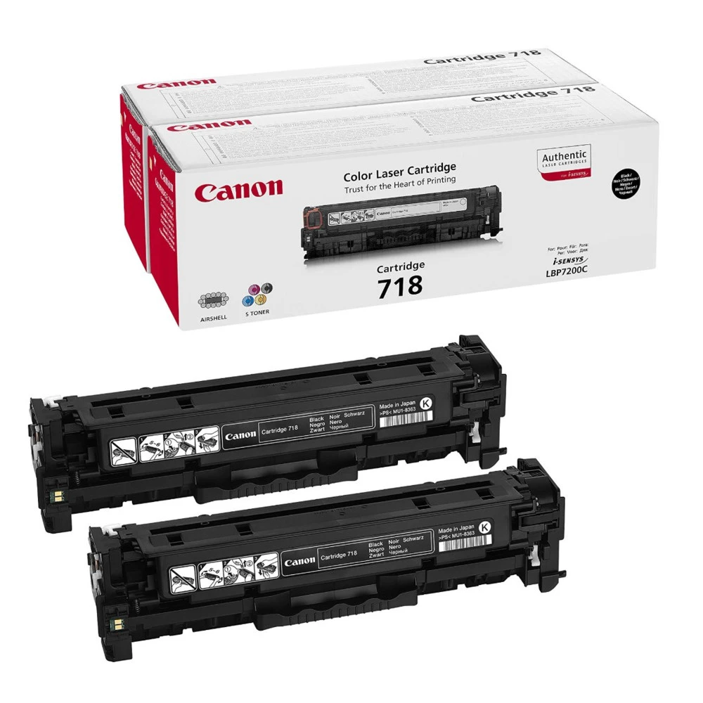Тонер Canon 718BK Black 2662B005