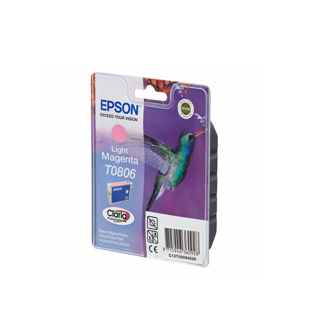 Струйный картридж Epson T0806 Светло-пурпурный C13T08064011