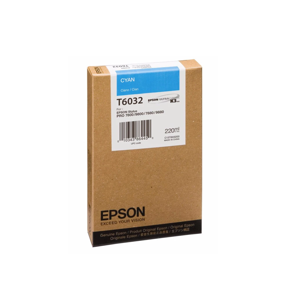 Струйный картридж Epson T6032 Голубой C13T603200