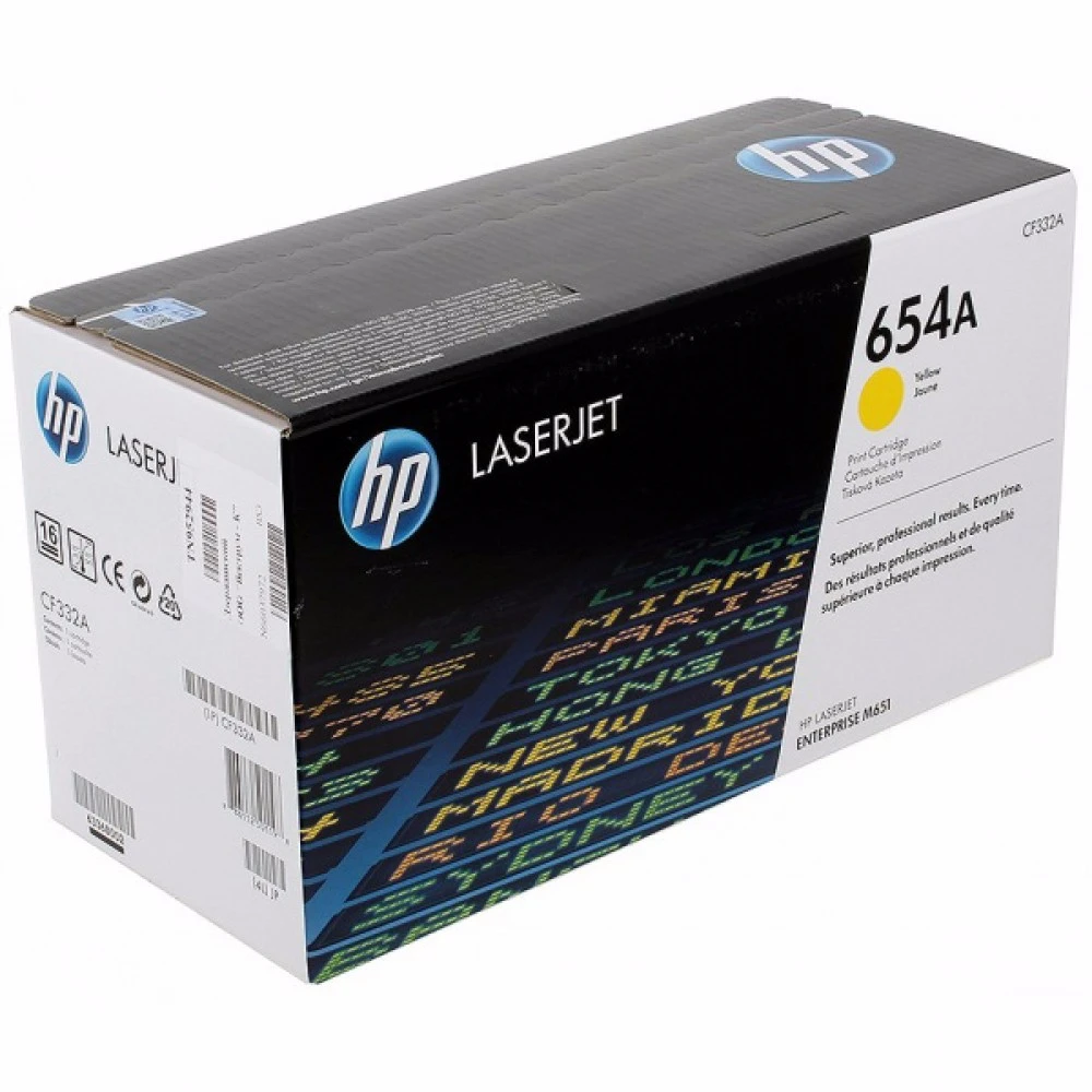 Тонер HP 654A желтый CF332A