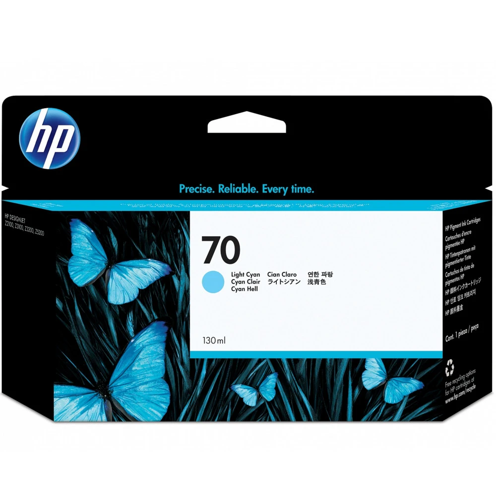 Картридж для плоттеров HP 70 светло-синий C9390A