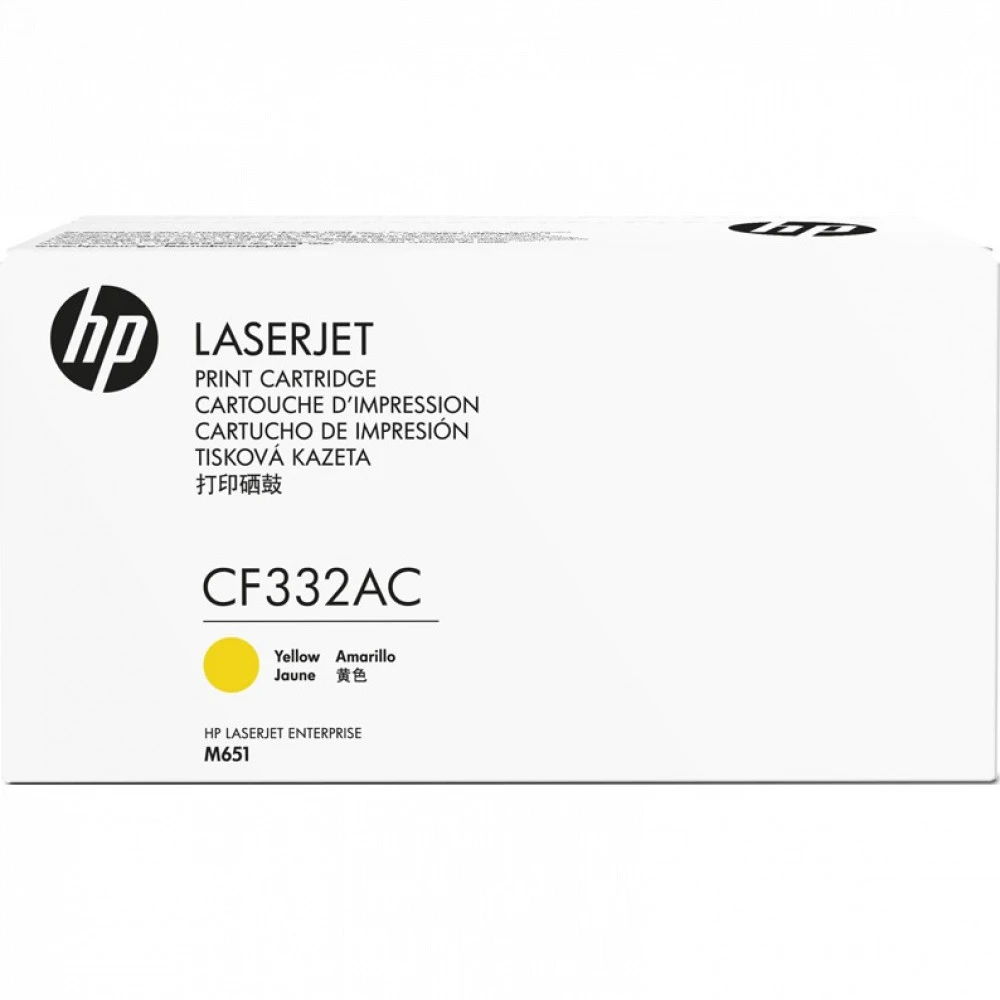 Тонер HP 654A CF332AC желтый для CLJ Ent M651n/M651dn/M651xh/M680dn