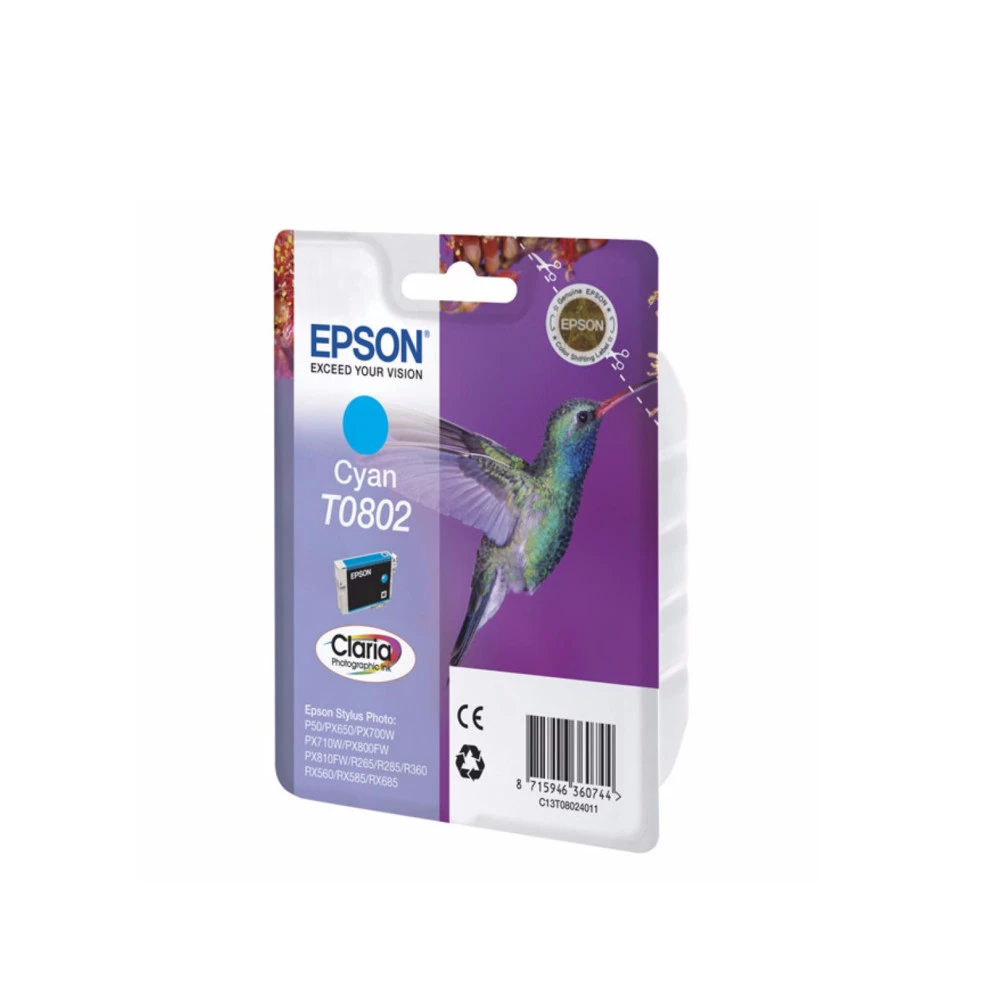 Струйный картридж Epson T0802 Голубой C13T08024011
