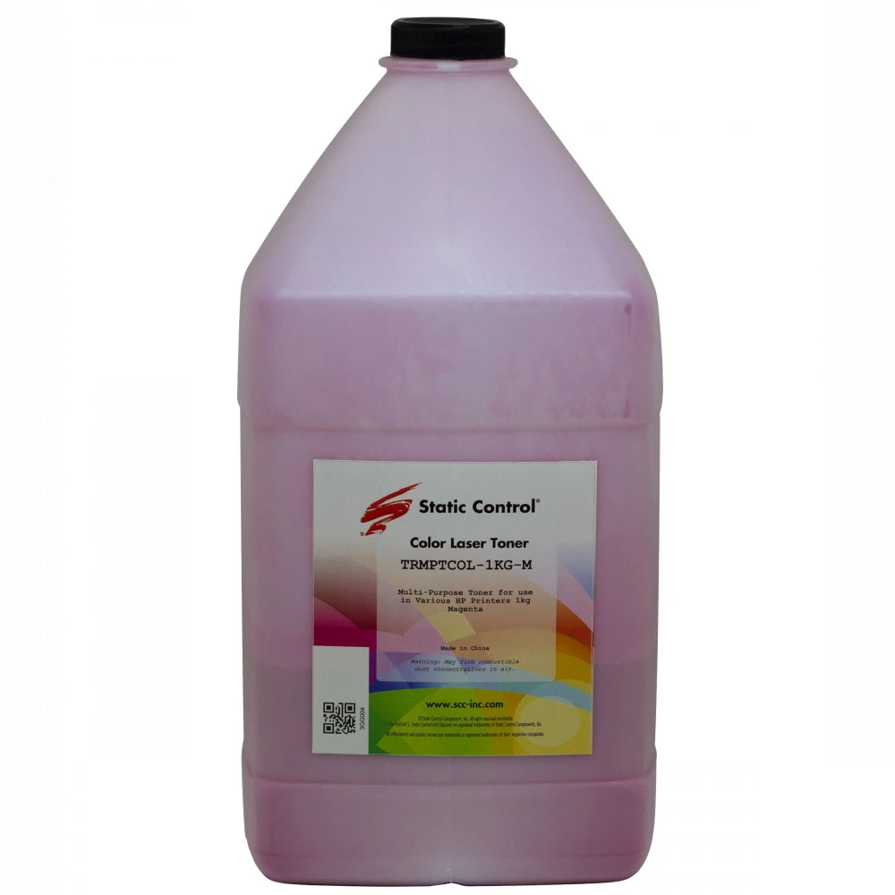 Струйный картридж Static Control Универсальный тонер Magenta, 1 кг, флакон TRMPTCOL-1KG-M