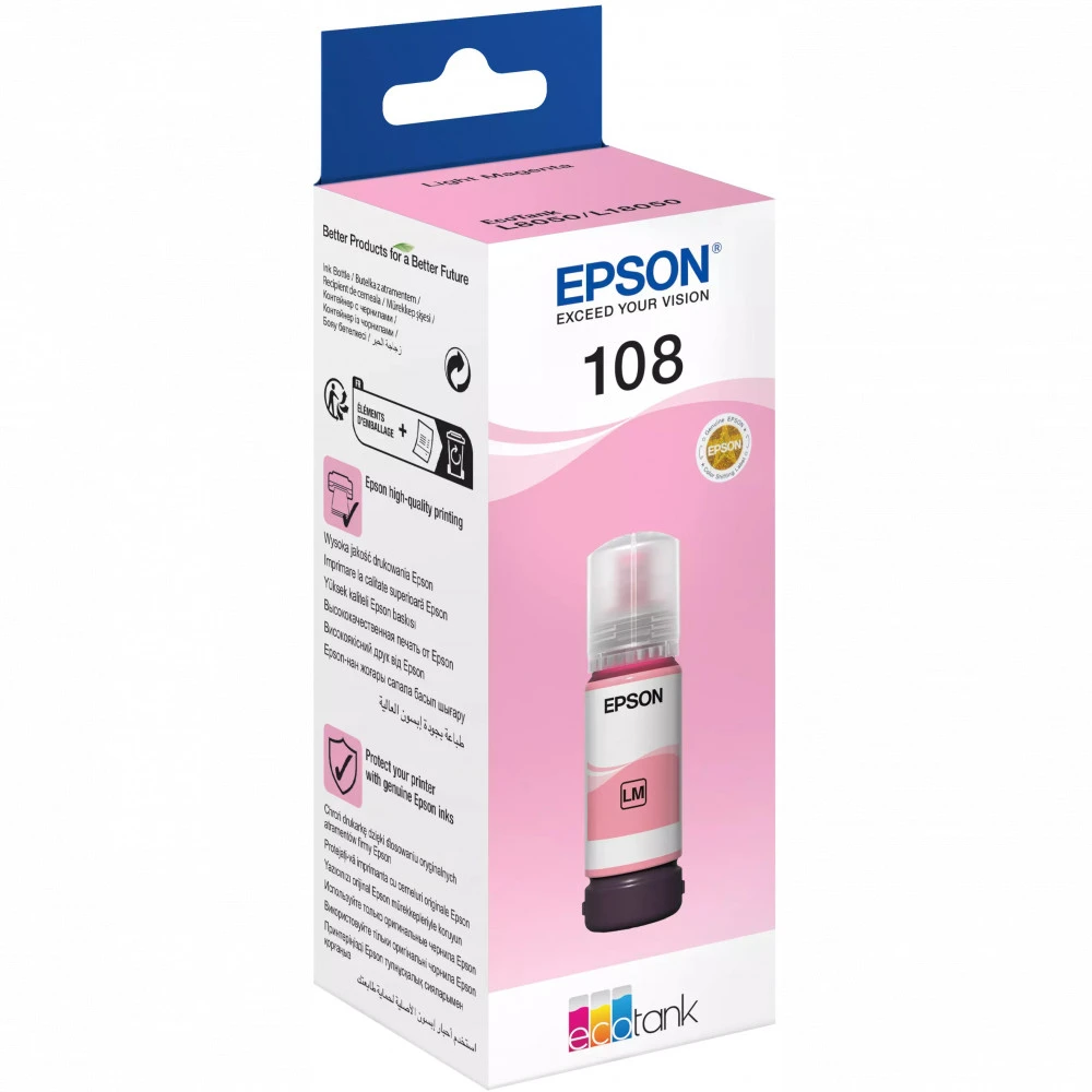 Струйный картридж Epson T09C 108 с светло-пурпурными чернилами для L8050/L18050 70 мл C13T09C64A