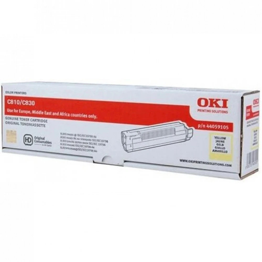 Тонер OKI Tонер-картридж желтый (8K) OKI C810/830 44059105