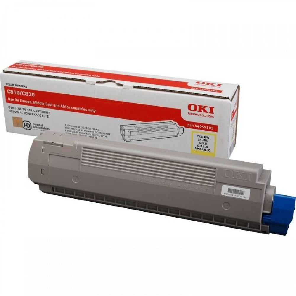 Тонер OKI Tонер-картридж желтый (8K) OKI C810/830 44059117