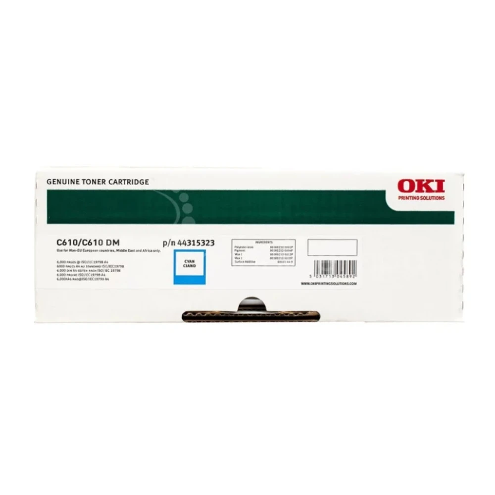 Тонер OKI C610 6K, Cyan 44315323/44315307