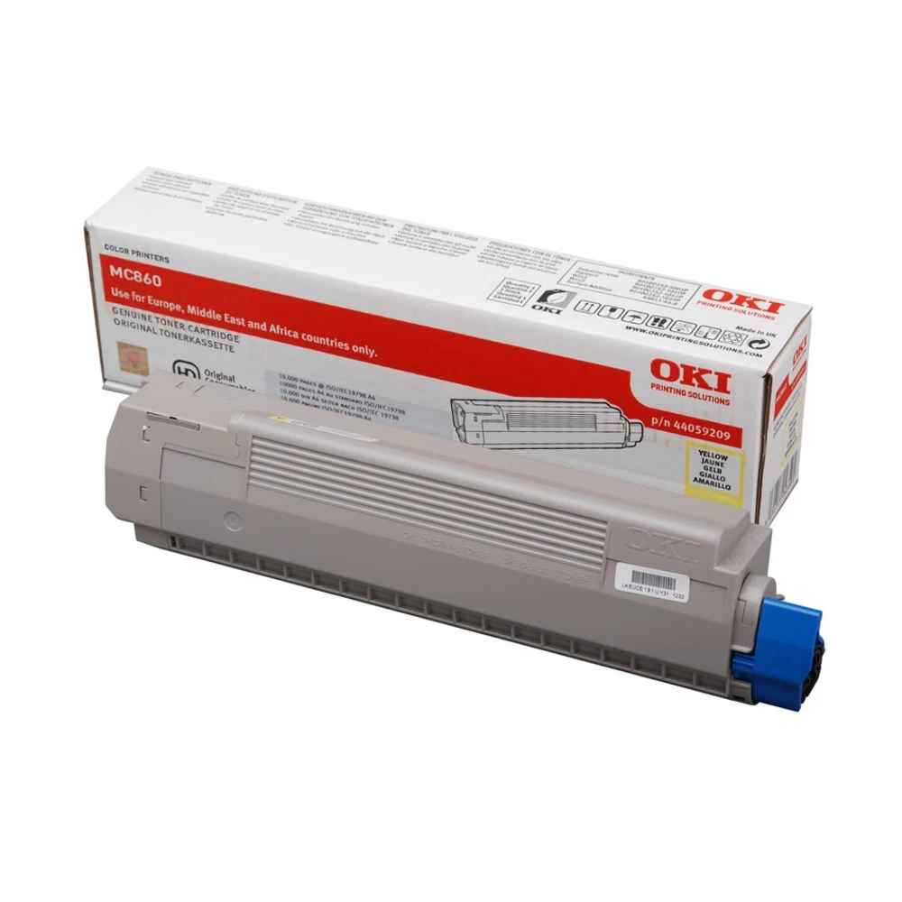 Тонер OKI МС860 10K, Yellow 44059225/44059209