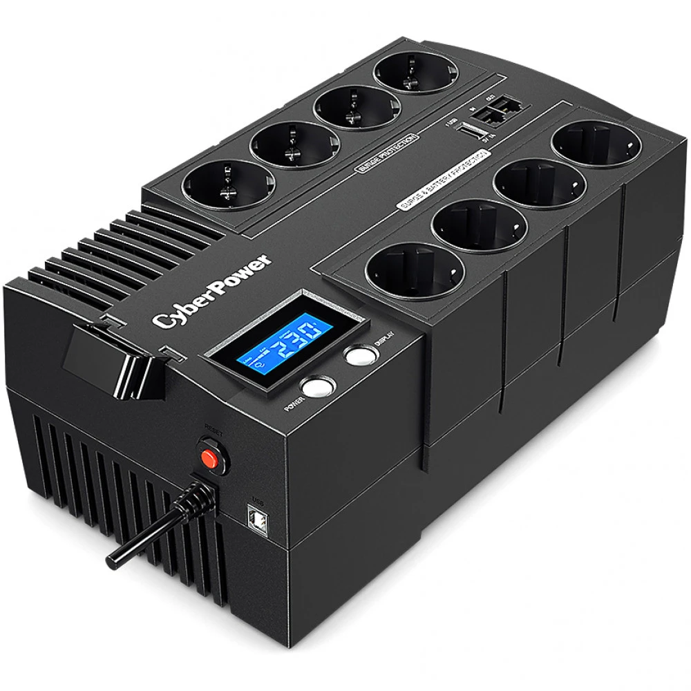 Источник бесперебойного питания CyberPower BR1000ELCD 1000 ВА, 600 Вт
