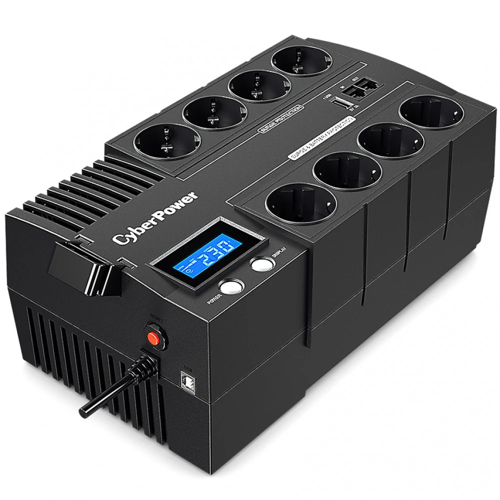 Источник бесперебойного питания CyberPower BR1200ELCD 1200 ВА, 720 Вт