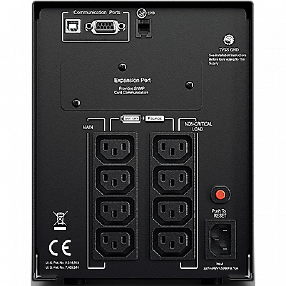 Источник бесперебойного питания CyberPower PR1500ELCD 1500 ВА, 1350 Вт