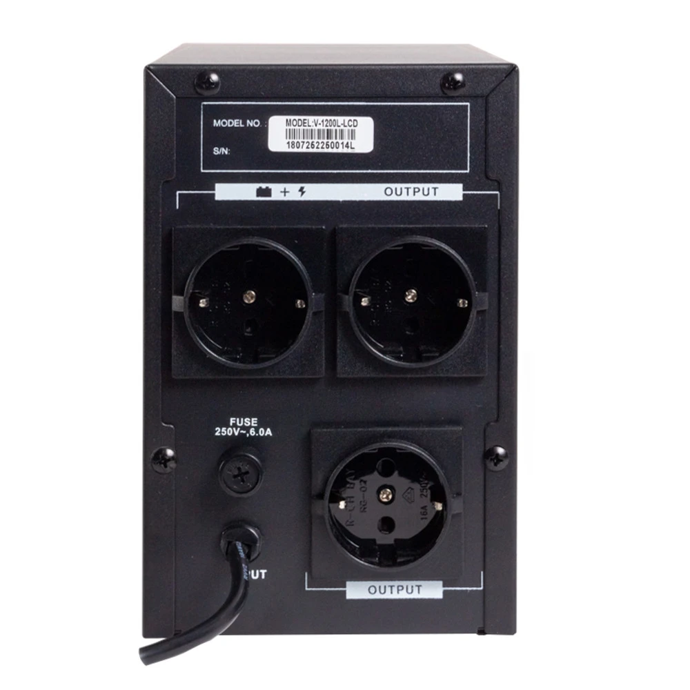 Источник бесперебойного питания SVC V-1200-L-LCD 1200 ВА, 720 Вт