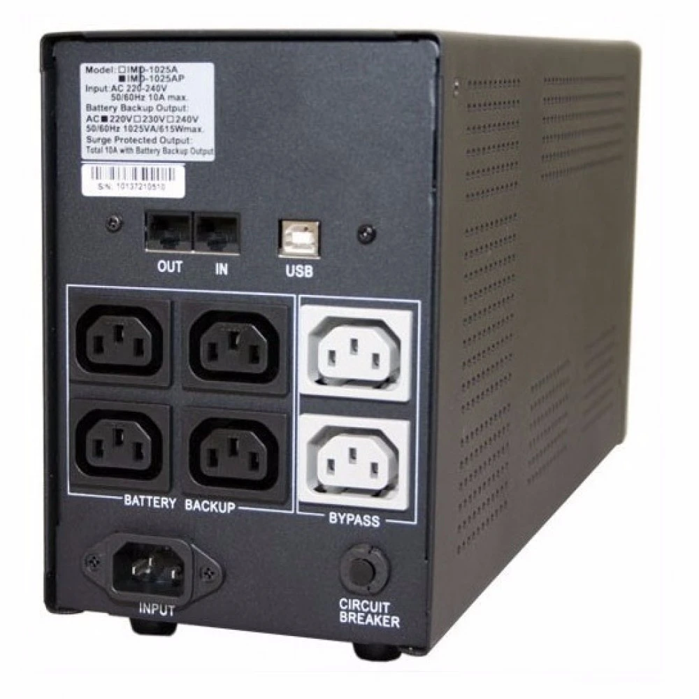 Источник бесперебойного питания Powercom IMD-1025AP 1025 ВА, 615 Вт