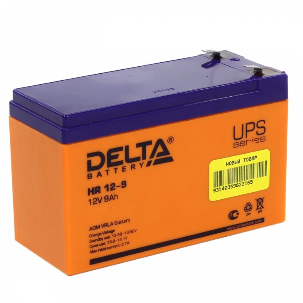 Сменные аккумуляторы АКБ для ИБП Delta Battery HR 12-9 12 В
