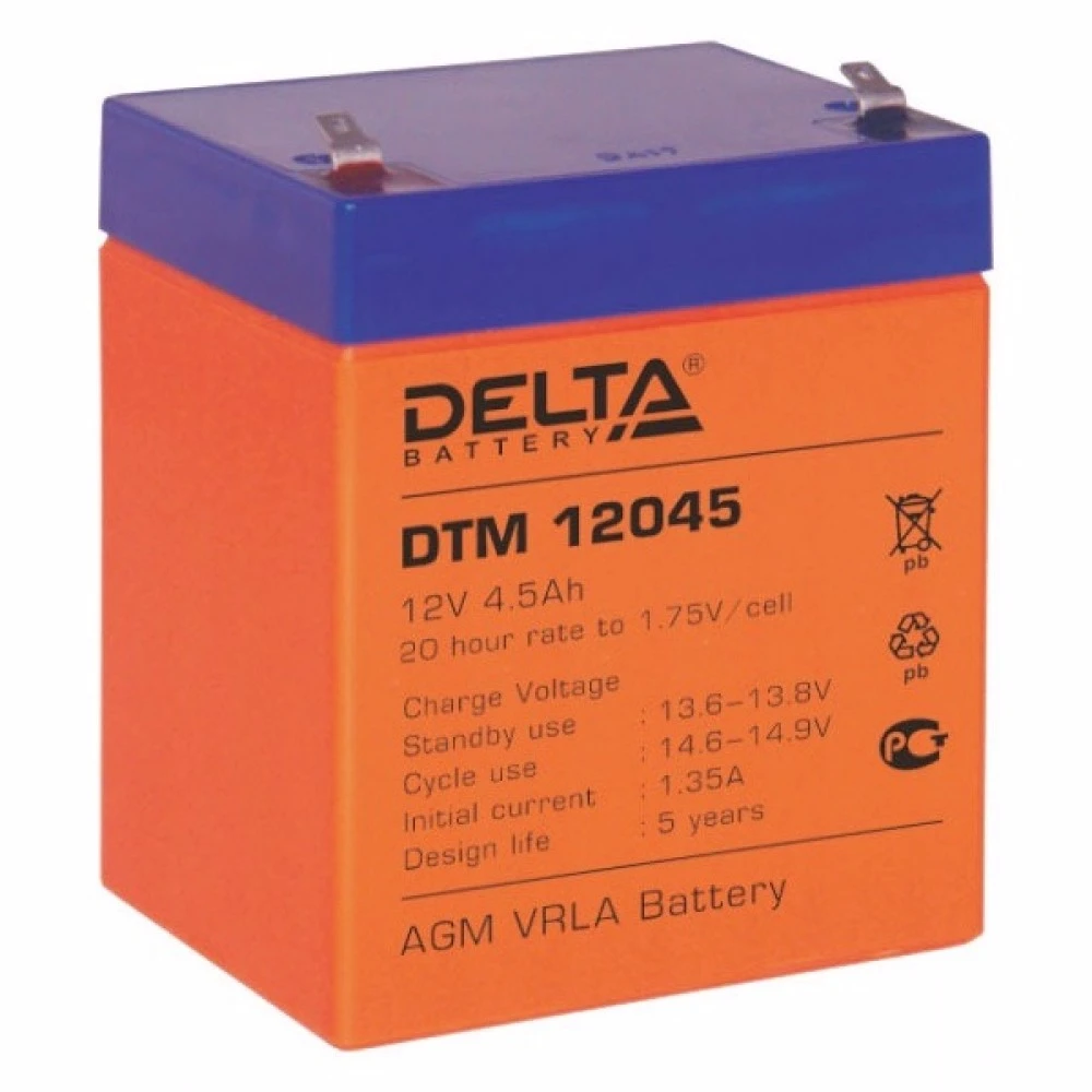 Сменные аккумуляторы АКБ для ИБП Delta Battery DTM 12045 12 В