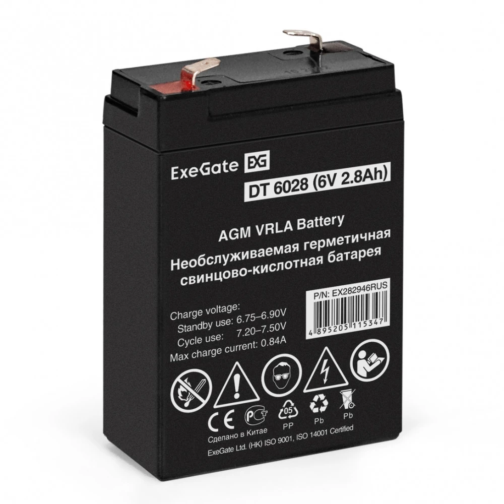 Сменные аккумуляторы АКБ для ИБП ExeGate DT 6028 EX282946RUS 6 В