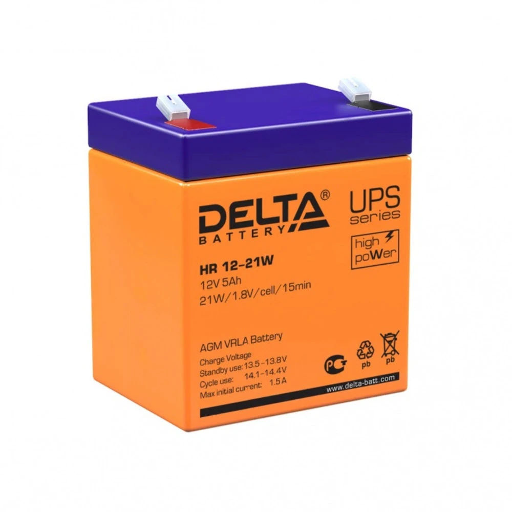 Сменные аккумуляторы АКБ для ИБП Delta Battery HR 12-21 W 12 В