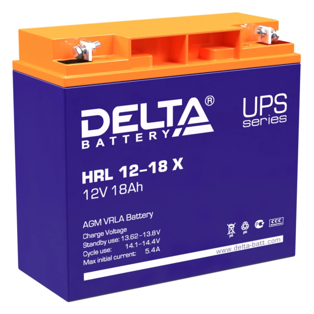 Сменные аккумуляторы АКБ для ИБП Delta Battery HRL 12-18 Х 12 В