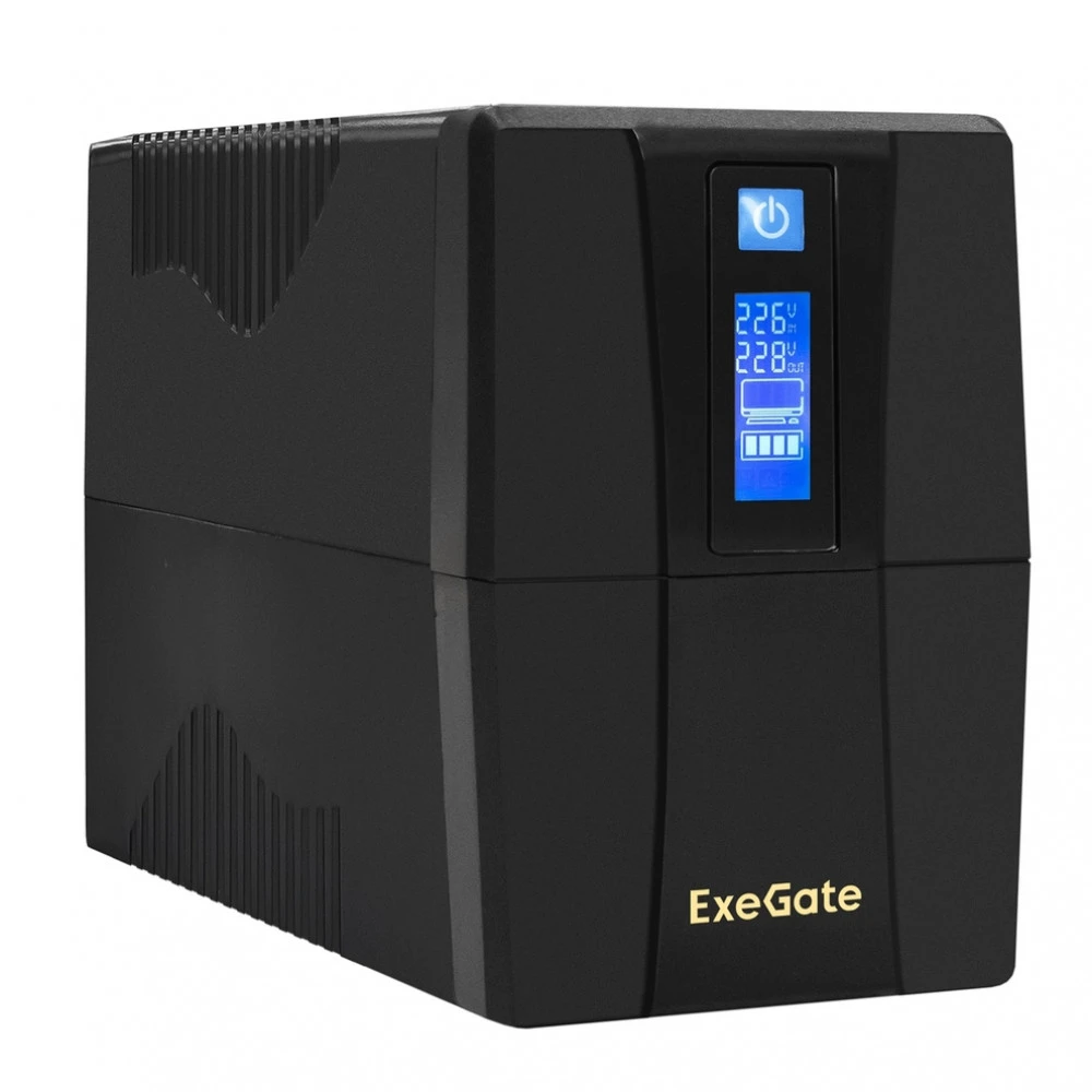 Источник бесперебойного питания ExeGate ULB-650.LCD.AVR.2SH EP285568RUS 650 ВА, 360 Вт