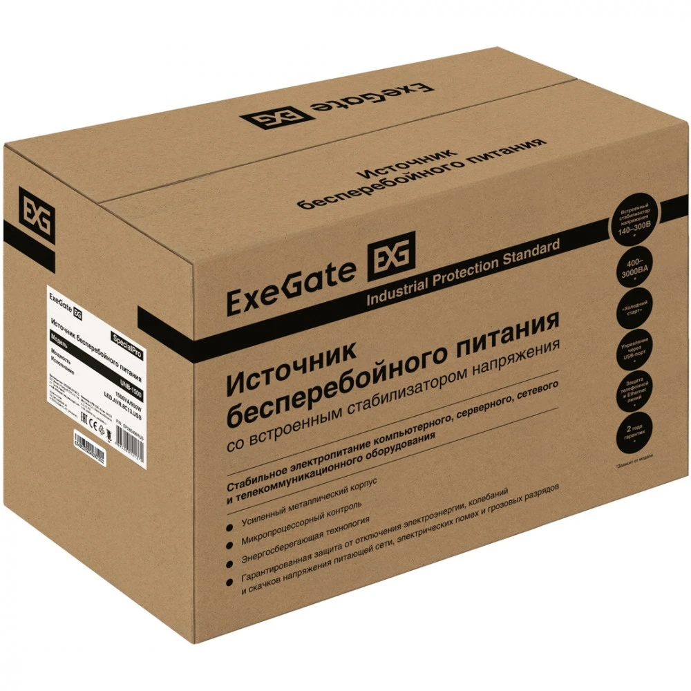 Источник бесперебойного питания ExeGate SpecialPro UNB-1500 EP285496RUS 1500 ВА, 950 Вт