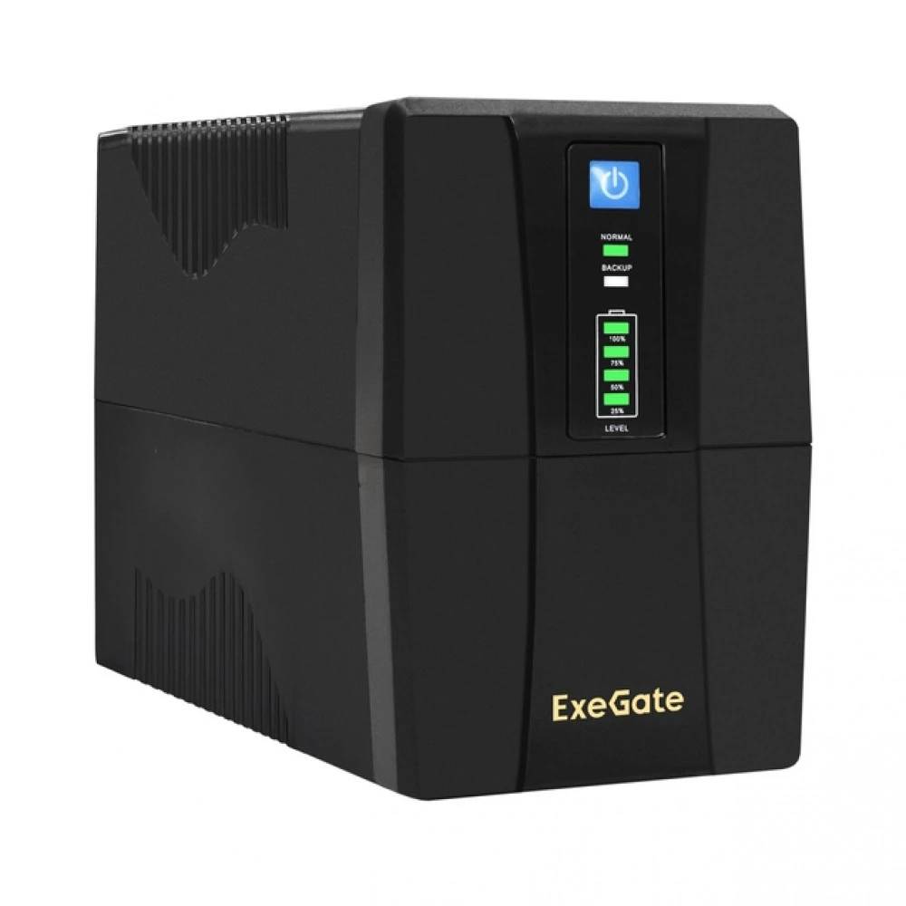 Источник бесперебойного питания ExeGate UNB-800.LED.AVR.2SH.RJ.USB EP285604RUS 800 ВА, 480 Вт