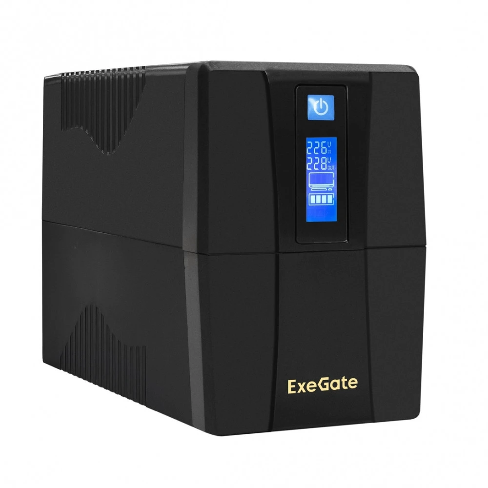 Источник бесперебойного питания ExeGate LLB-800.LCD.AVR.4C13.RJ.USB EP285583RUS 800 ВА, 480 Вт