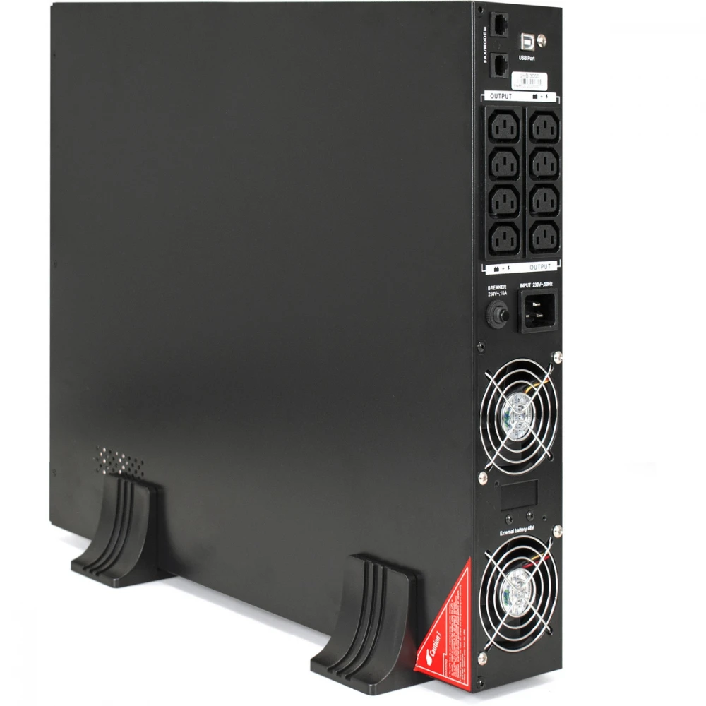 Источник бесперебойного питания ExeGate SinePower UHB-3000.LCD.AVR.C13.RJ.USB.2U EP285645RUS 3000 ВА, 2400 Вт