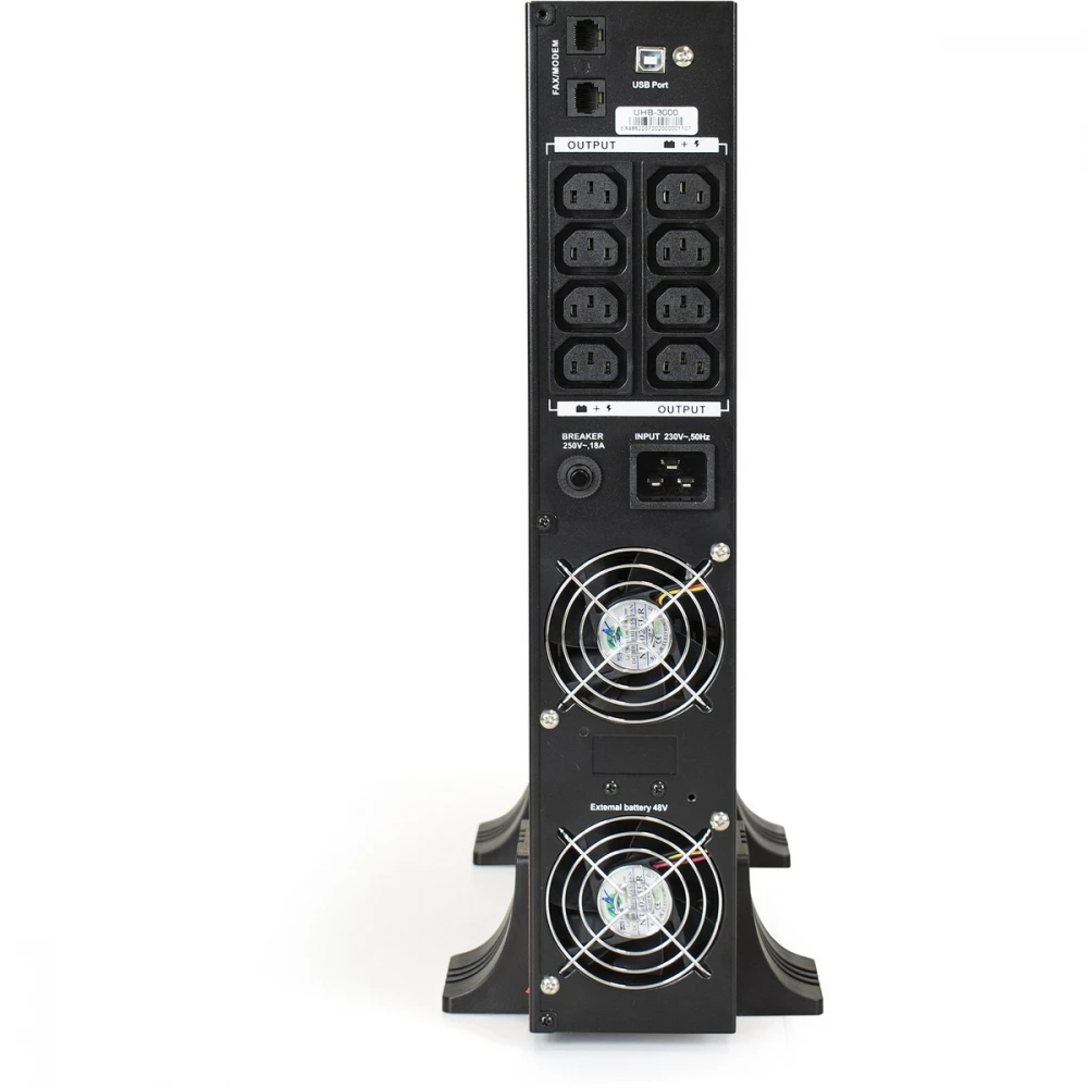 Источник бесперебойного питания ExeGate SinePower UHB-3000.LCD.AVR.C13.RJ.USB.2U EP285645RUS 3000 ВА, 2400 Вт