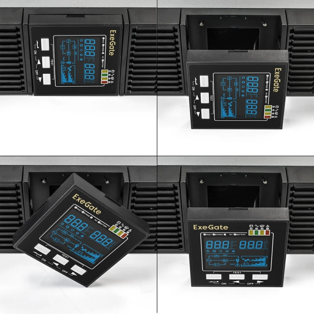 Источник бесперебойного питания ExeGate PowerExpert ULS-3000.LCD.AVR.C13.USB.RS232.SNMP.2U EP285648RUS 3000 ВА, 3000 Вт