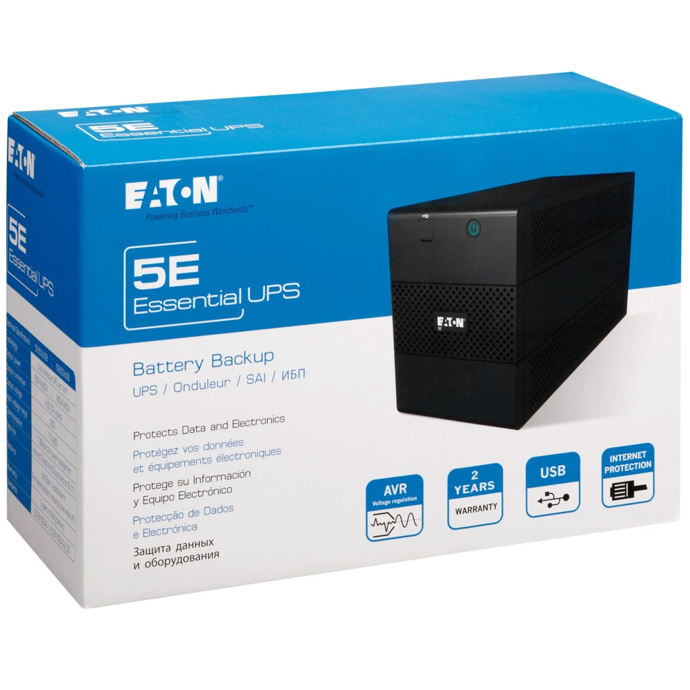 Источник бесперебойного питания Eaton 5E 850i USB DIN 5E850iUSBDIN 850 ВА, 480 Вт