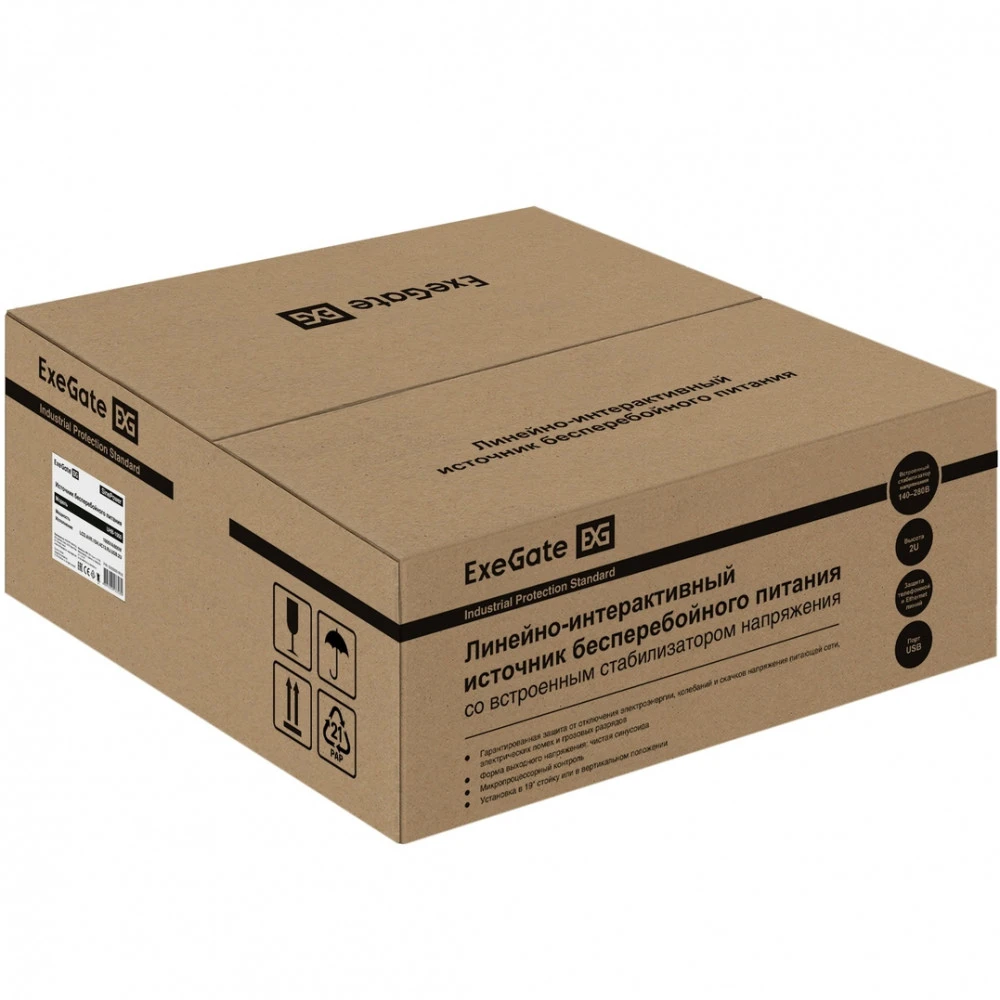 Источник бесперебойного питания ExeGate SinePower UHB-1000 EX293051RUS 1000 ВА, 800 Вт