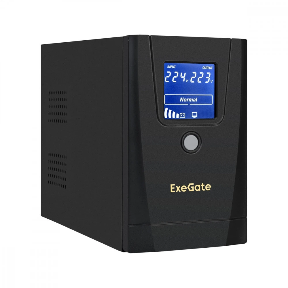 Источник бесперебойного питания ExeGate LLB-900.LCD.AVR.1SH.2C13.RJ.USB 900 ВА, 500 Вт